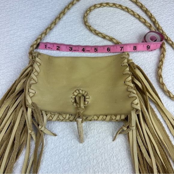Hand Made! Deer Hide Leather Crossbody Bag - Picture 3 of 10